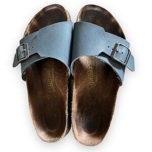 Birkenstock Papillio Sydney Sandals with Buckle Blue Size 38 eu Size 7-7.5